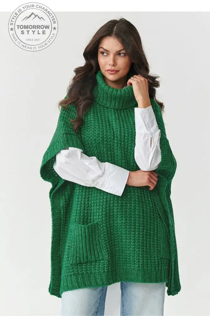 Gemütlicher Damen - Poncho mit hohem Kragen - Tomorrow Style