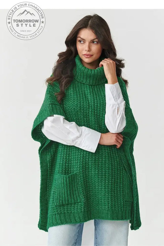 Gemütlicher Damen - Poncho mit hohem Kragen - Tomorrow Style