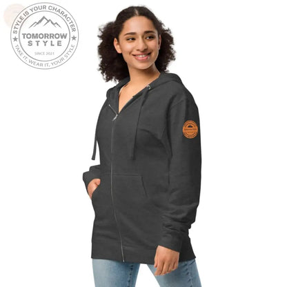 Gemütlicher Kapuzenpullover aus meliertem Fleece für modische Frauen - Tomorrow Style