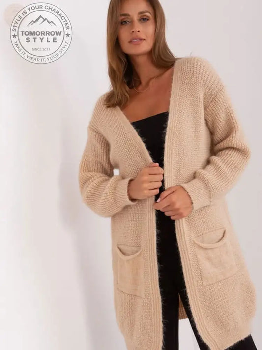 Gemütlicher, schicker Strick - Cardigan in Beige – perfekt für den Alltag! - Tomorrow Style