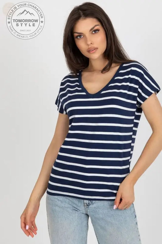 Gestreiftes Damen T-Shirt mit kurzen Ärmeln - Tomorrow Style