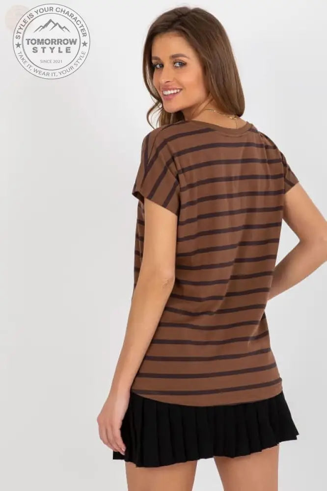 Gestreiftes Damen T-Shirt mit kurzen Ärmeln - Tomorrow Style