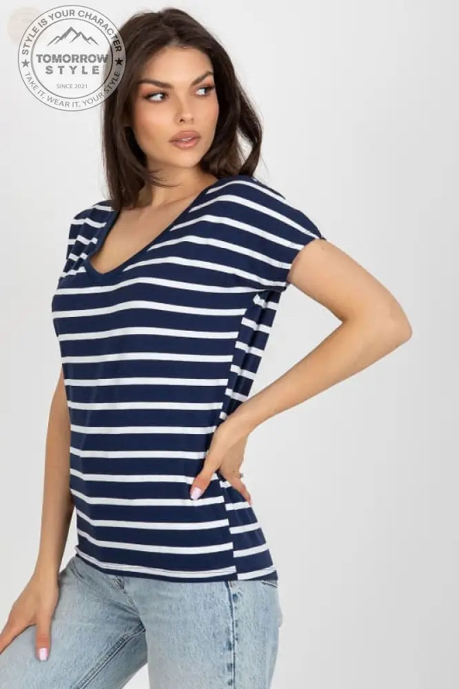 Gestreiftes Damen T-Shirt mit kurzen Ärmeln - Tomorrow Style