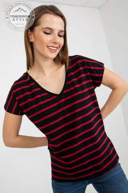 Gestreiftes Damen T-Shirt mit kurzen Ärmeln - Tomorrow Style