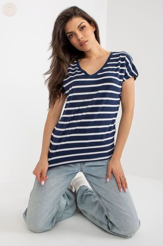 Gestreiftes Damen T-Shirt mit kurzen Ärmeln - Tomorrow Style