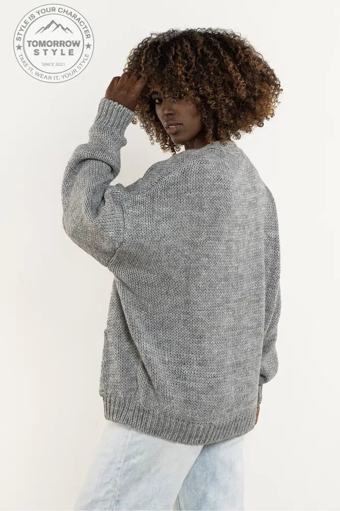 Graue Strickjacke - Tomorrow Style