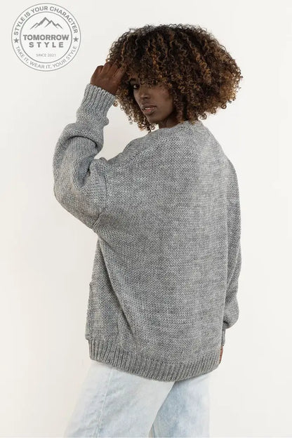 Graue Strickjacke - Tomorrow Style