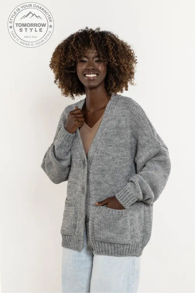 Graue Strickjacke - Tomorrow Style