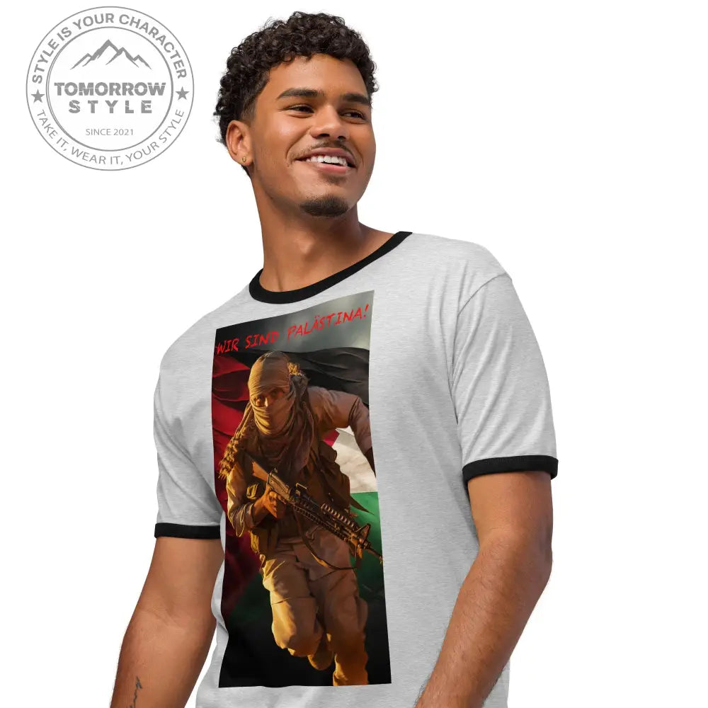 Herren Bedrucktes T-Shirt: 'Wir sind Palästine - Tomorrow Style