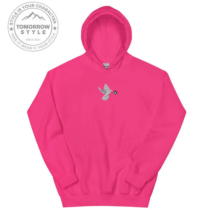 Herren Hoodie mit besticktem Frieden Vogel und Palästinenserflagge - Tomorrow Style