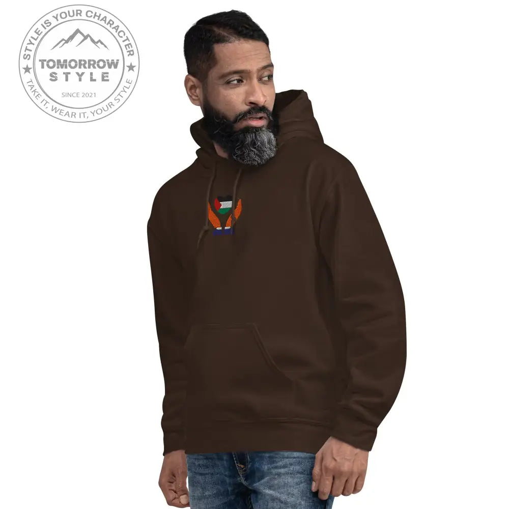 Herren Hoodie mit bestickter Palästinenserflagge - Tomorrow Style