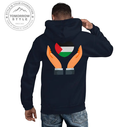 Herren Hoodie mit bestickter Palästinenserflagge - Tomorrow Style