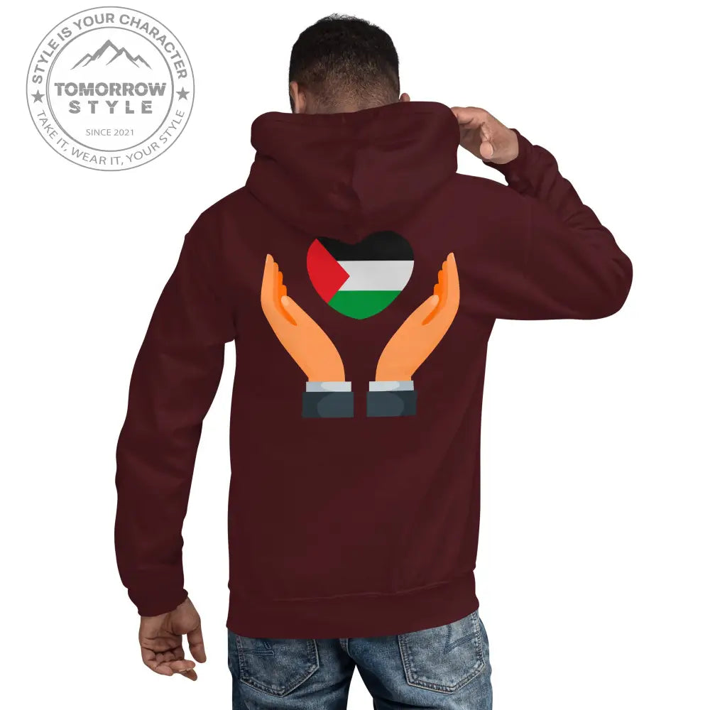 Herren Hoodie mit bestickter Palästinenserflagge - Tomorrow Style