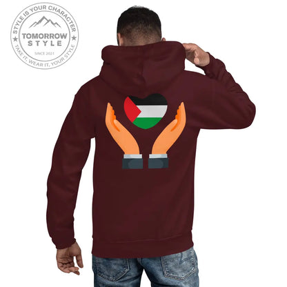 Herren Hoodie mit bestickter Palästinenserflagge - Tomorrow Style