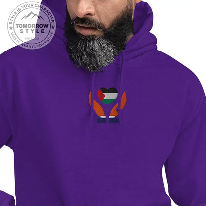 Herren Hoodie mit bestickter Palästinenserflagge - Tomorrow Style