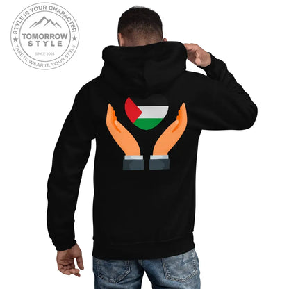 Herren Hoodie mit bestickter Palästinenserflagge - Tomorrow Style