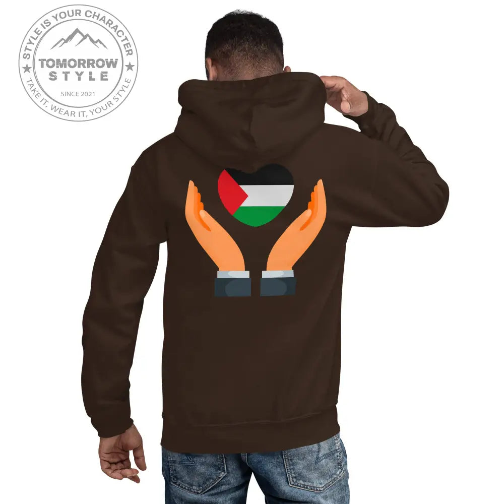 Herren Hoodie mit bestickter Palästinenserflagge - Tomorrow Style
