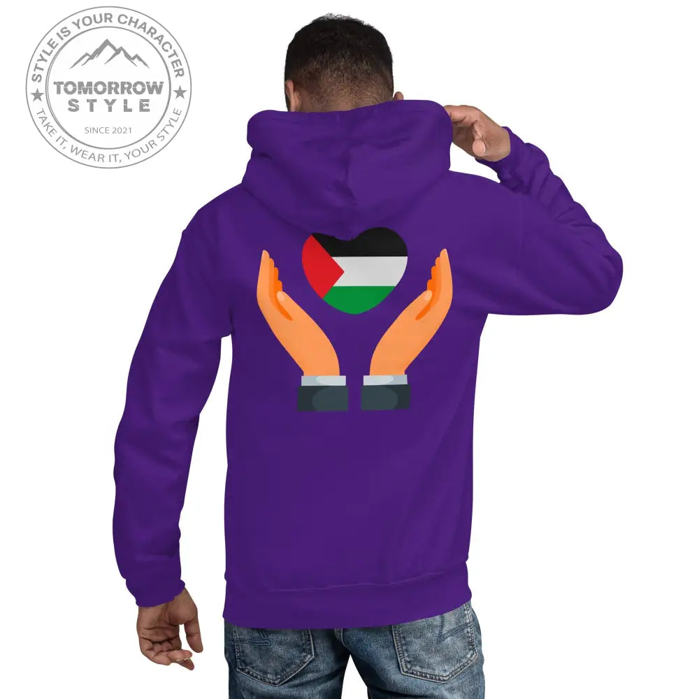 Herren Hoodie mit bestickter Palästinenserflagge - Tomorrow Style