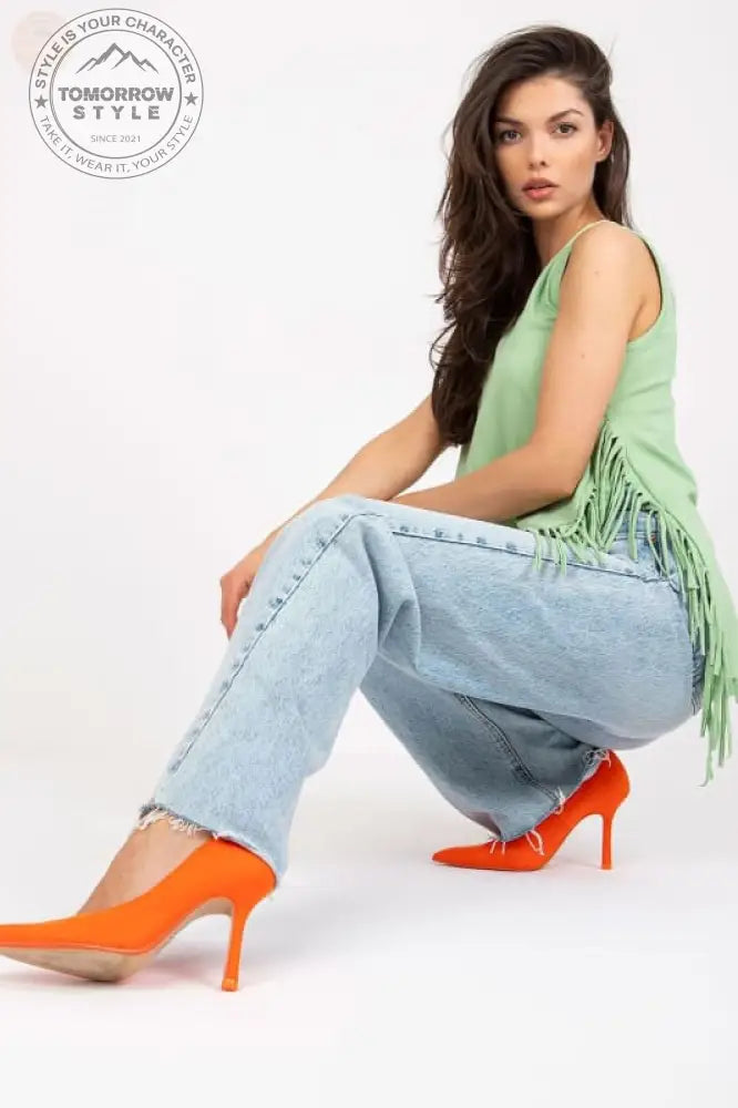 Herzförmiges Sommer - Tanktop mit Quastendetails - Tomorrow Style