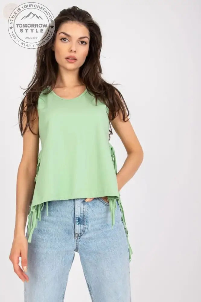 Herzförmiges Sommer - Tanktop mit Quastendetails - Tomorrow Style