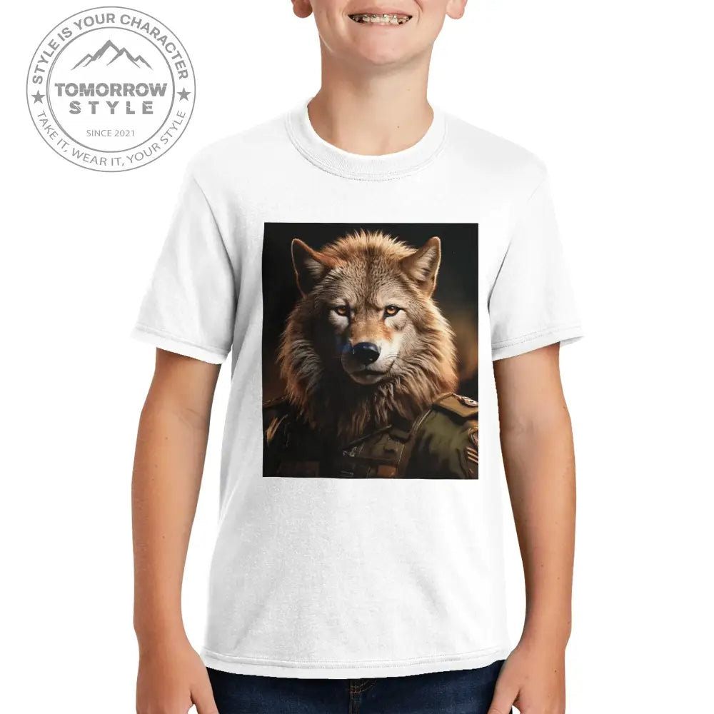 Jungs Classic T-Shirt mit Löwen Soldier – Nachhaltiges, Trendiges Design - Tomorrow Style