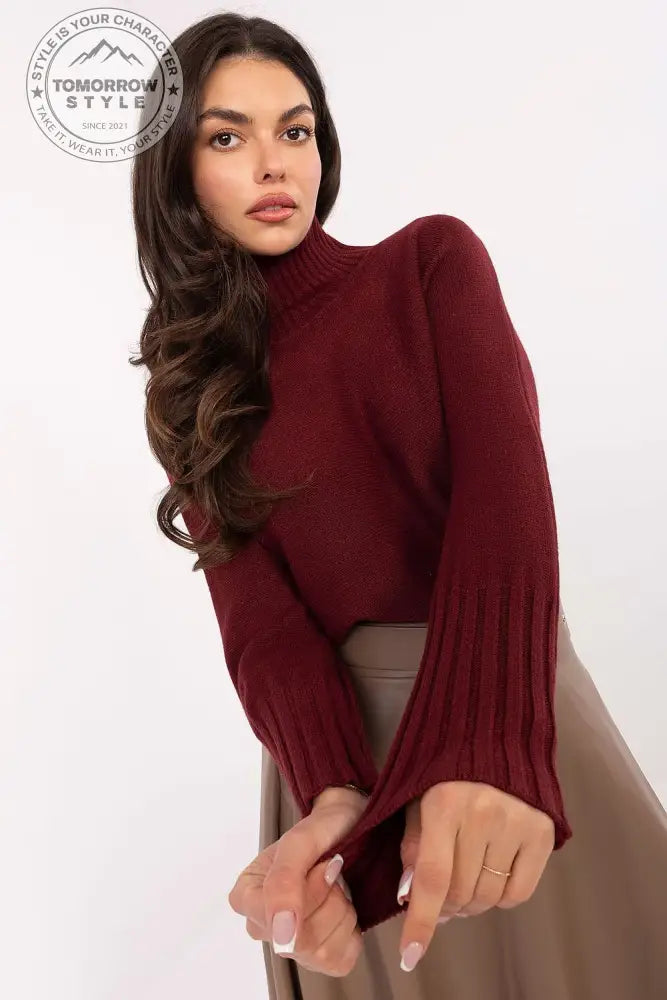 Klassischer Damenpullover mit Rollkragen und gerippten Bündchen – Lässiger Stil für jeden Anlass - Tomorrow Style