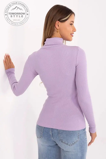 Klassischer Rollkragenpullover aus Baumwoll - Elastan im eleganten, lässigen Stil - Tomorrow Style