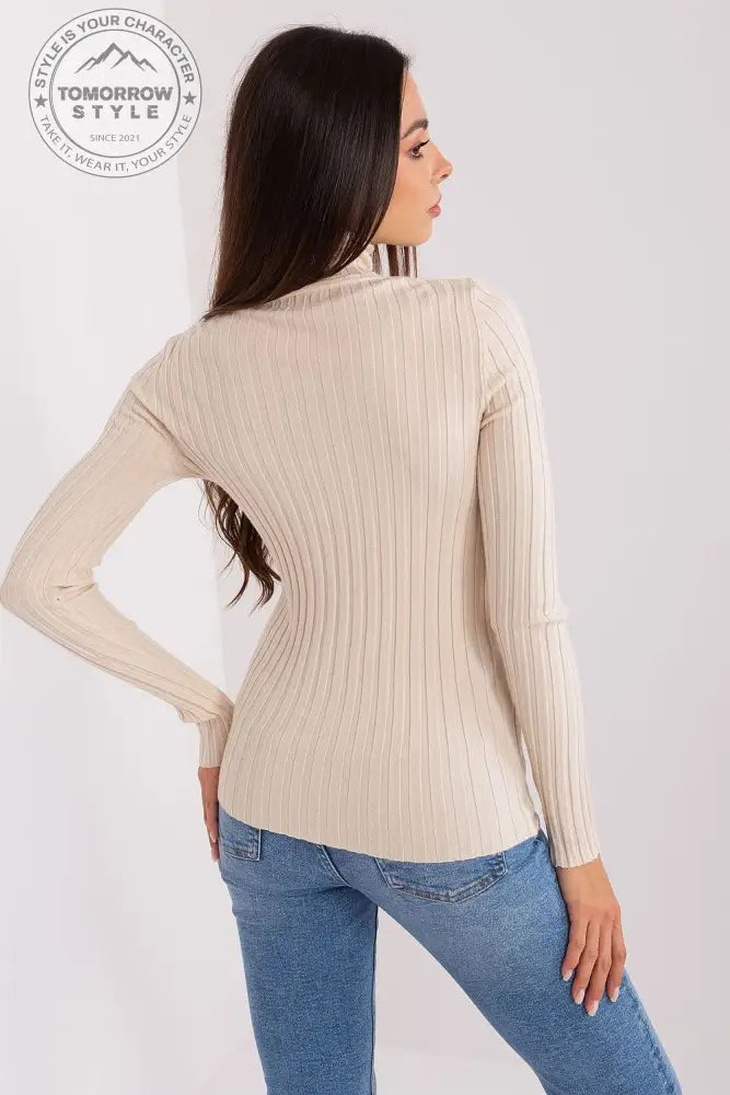 Klassischer Rollkragenpullover aus Weicher Viskose - Tomorrow Style