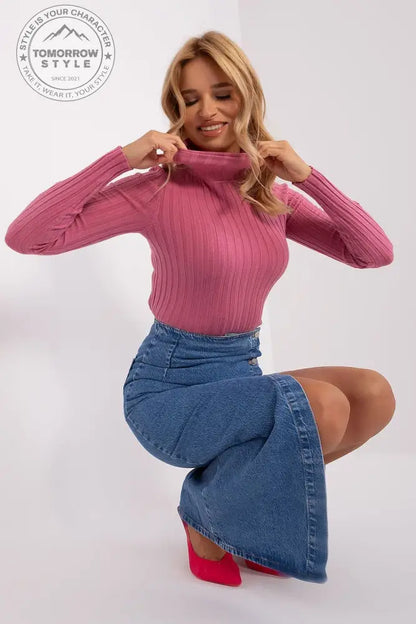 Klassischer Rollkragenpullover aus Weicher Viskose - Tomorrow Style