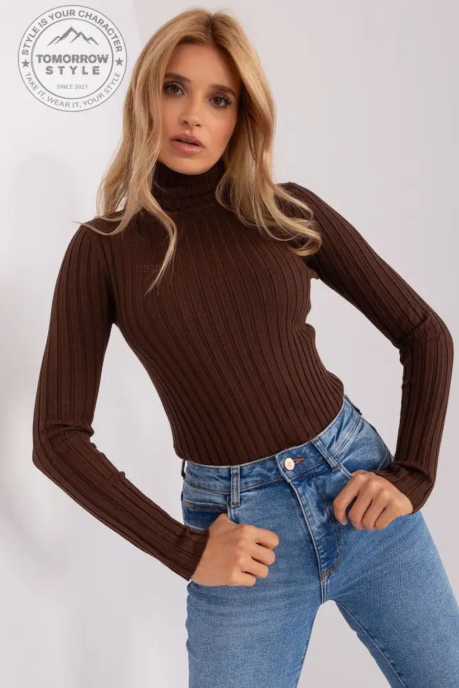 Klassischer Rollkragenpullover aus Weicher Viskose - Tomorrow Style