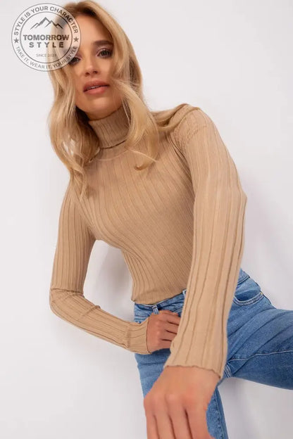 Klassischer Rollkragenpullover aus Weicher Viskose - Tomorrow Style