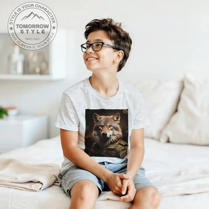 Klassisches Rundhals - T-Shirt für Kinder – Trendy Soldier Animal Design - Tomorrow Style