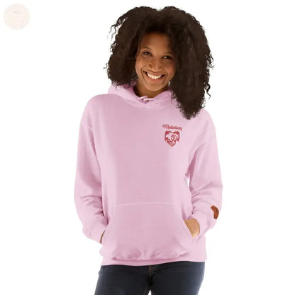 Bestickte Damen Hoodie - Hellpink / S