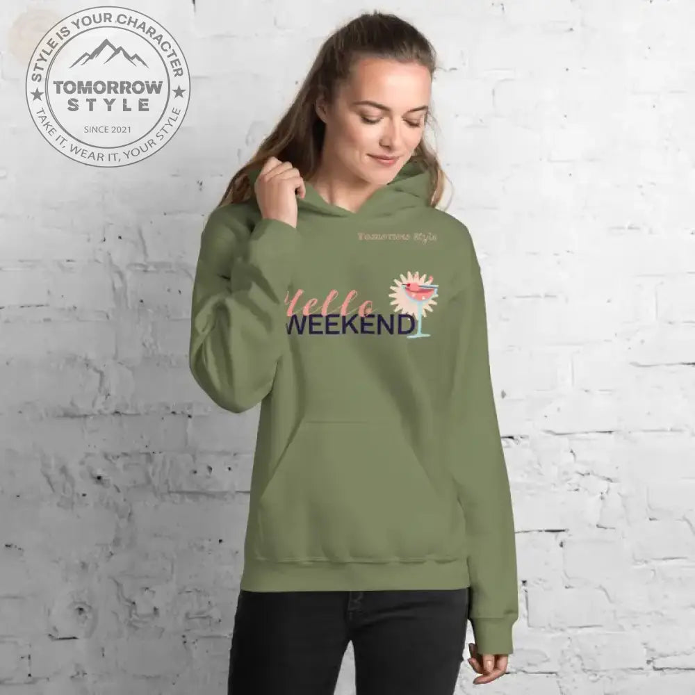 Damen Hoodie - Militärgrün / S
