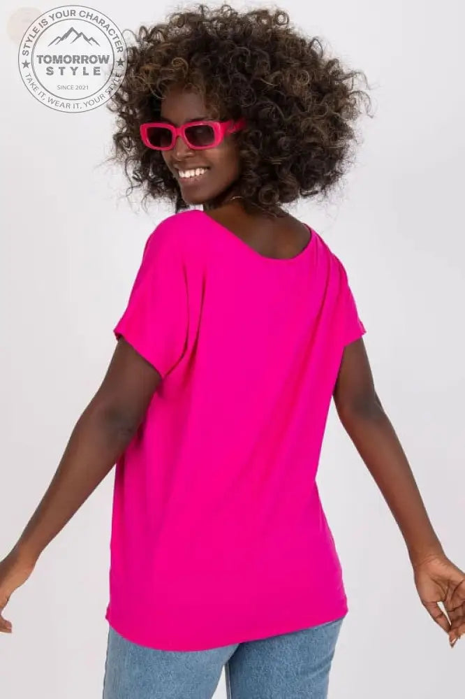 Lace Trim Damen T-Shirt - Kurze Ärmel & Serek Ausschnitt! - Tomorrow Style