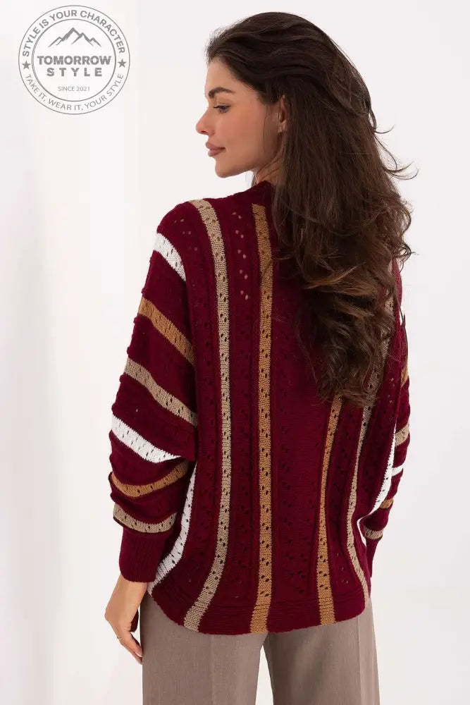 Lässiger Charm - Damen Oversize - Pullover mit Streifen - Tomorrow Style