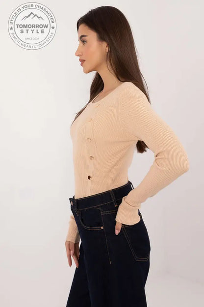 Lässiger Damenpullover mit dekorativen Knöpfen und klassischem Design – Ideal für Alltag und Büro - Tomorrow Style