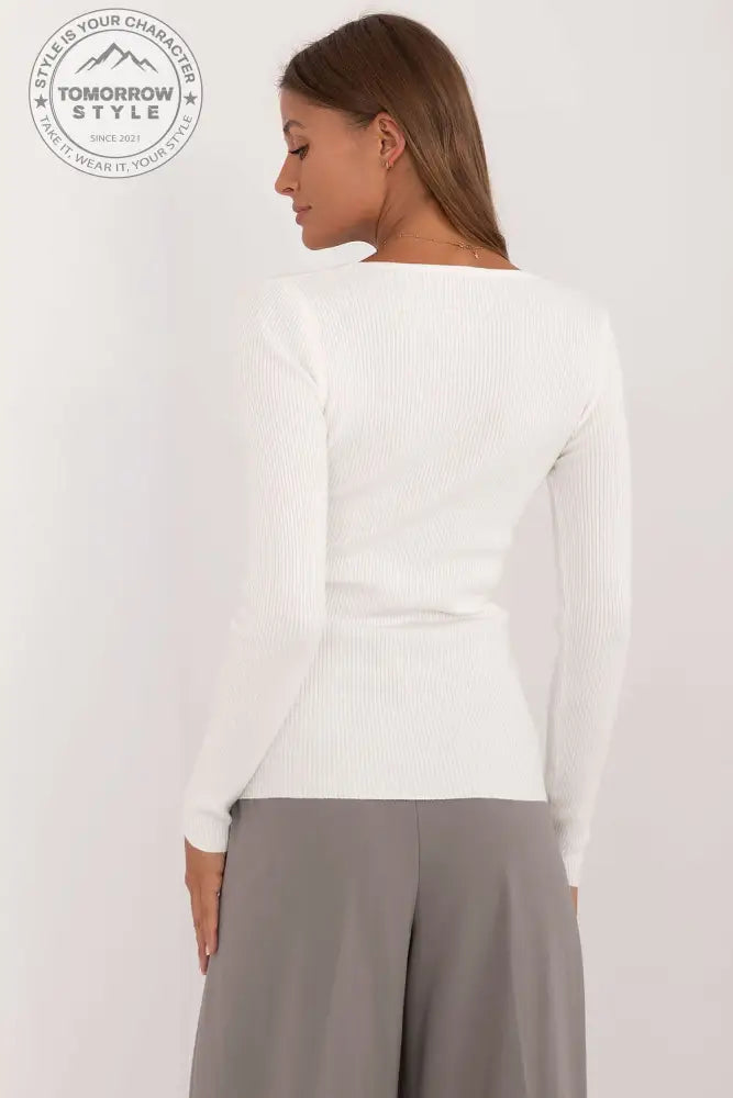 Lässiger Damenpullover mit dekorativen Knöpfen und klassischem Design – Ideal für Alltag und Büro - Tomorrow Style