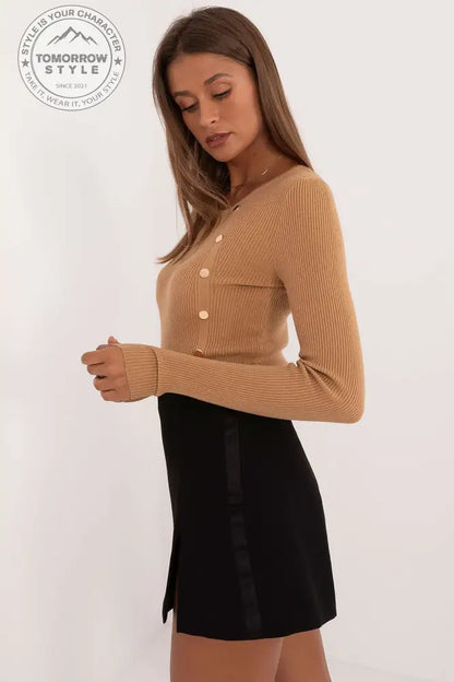 Lässiger Damenpullover mit dekorativen Knöpfen und klassischem Design – Ideal für Alltag und Büro - Tomorrow Style