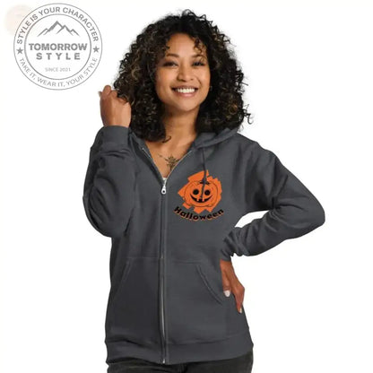 Luxuriöser Damen - Kapuzenpullover aus schwerem Fleece mit Reißverschluss - Tomorrow Style