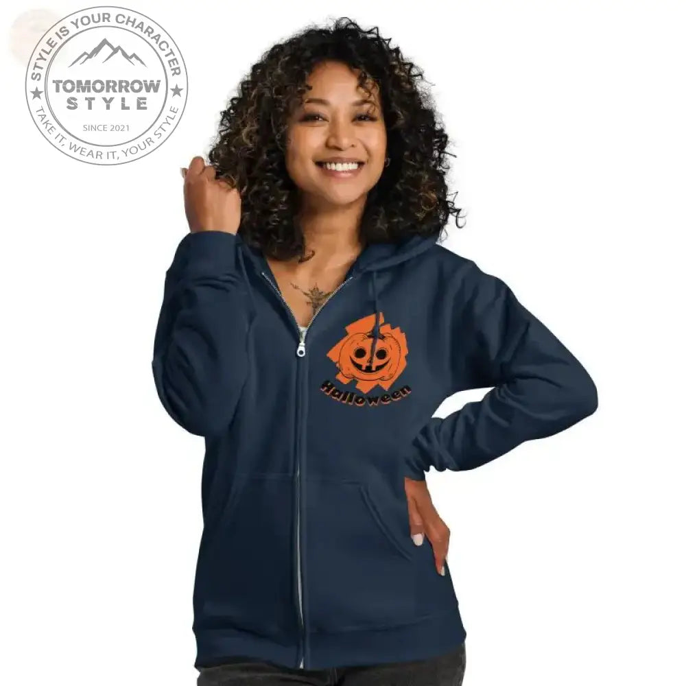 Luxuriöser Damen - Kapuzenpullover aus schwerem Fleece mit Reißverschluss - Tomorrow Style