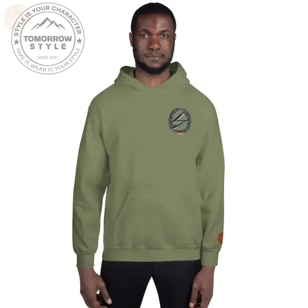 Machen Sie es sich gemütlich in unserem bestickten Premium - Hoodie der Bundeswehr - Tomorrow Style