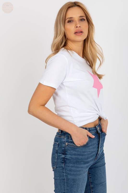 Machen Sie mit dem Damen - T-Shirt – Kurzarm - Print - Top auf sich aufmerksam - Tomorrow Style