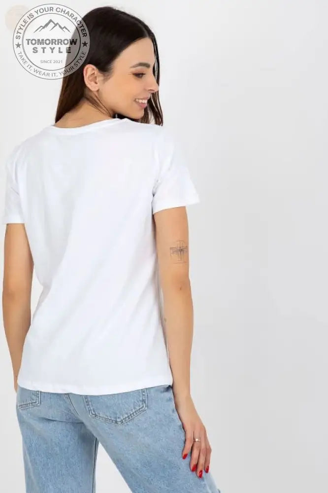 Machen Sie mit dem Damen - T-Shirt – Kurzarm - Print - Top auf sich aufmerksam - Tomorrow Style