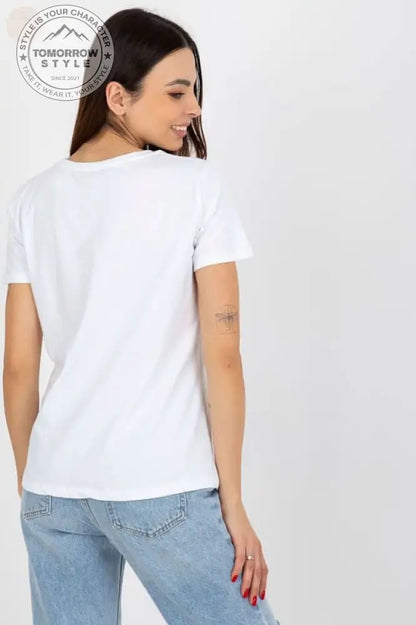 Machen Sie mit dem Damen - T-Shirt – Kurzarm - Print - Top auf sich aufmerksam - Tomorrow Style