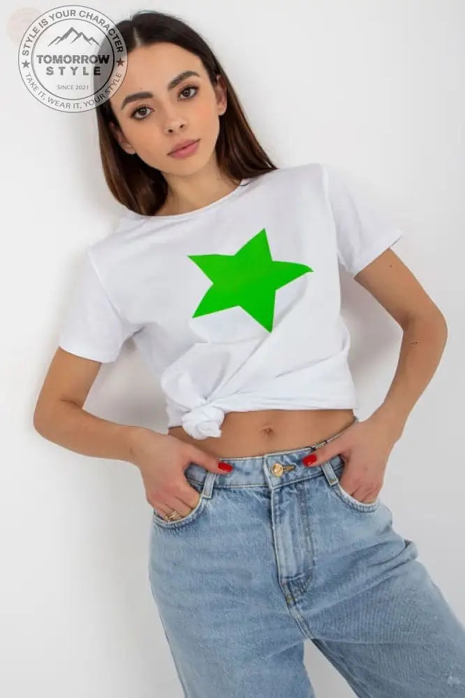 Machen Sie mit dem Damen - T-Shirt – Kurzarm - Print - Top auf sich aufmerksam - Tomorrow Style