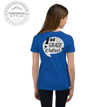 Mädchen Kurzarm T-Shirt mit bedrucktem "1. Klasse" - Motiv - Tomorrow Style