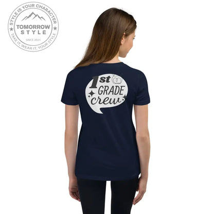 Mädchen Kurzarm T-Shirt mit bedrucktem "1. Klasse" - Motiv - Tomorrow Style