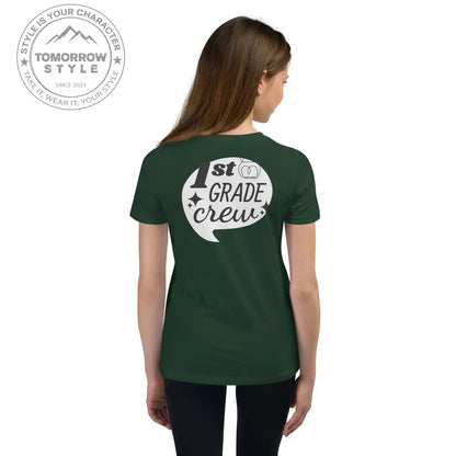 Mädchen Kurzarm T-Shirt mit bedrucktem "1. Klasse" - Motiv - Tomorrow Style