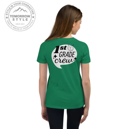 Mädchen Kurzarm T-Shirt mit bedrucktem "1. Klasse" - Motiv - Tomorrow Style